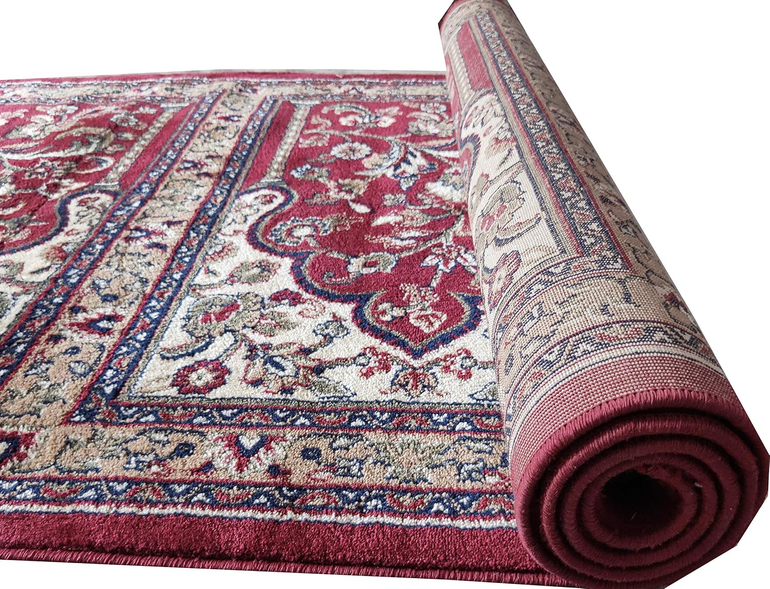 Red Heritage Design Mosque Carpet One Inch Pile