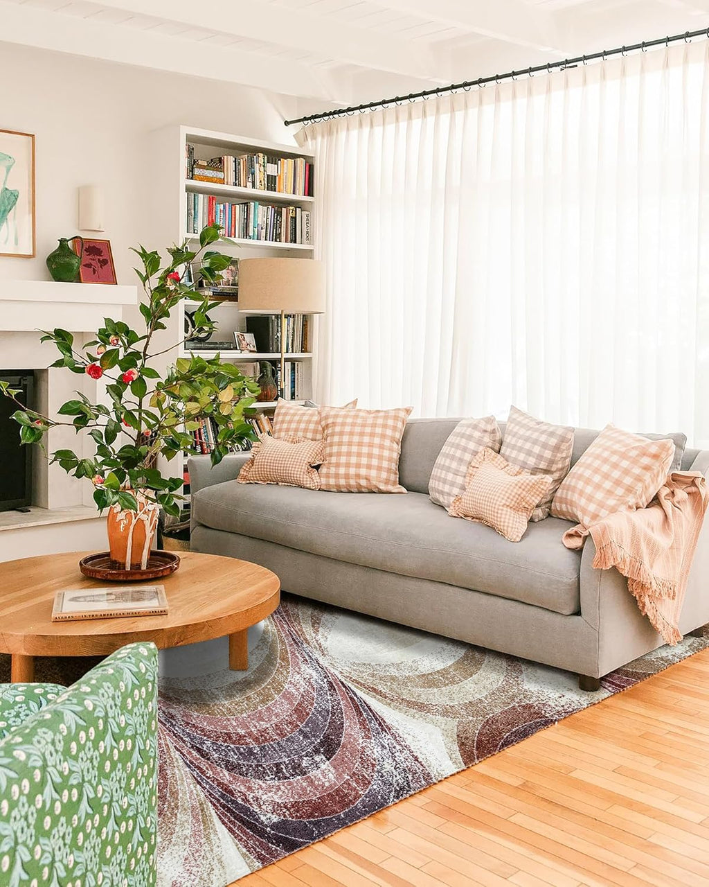 Retro Geometric Brown Beige Rugs