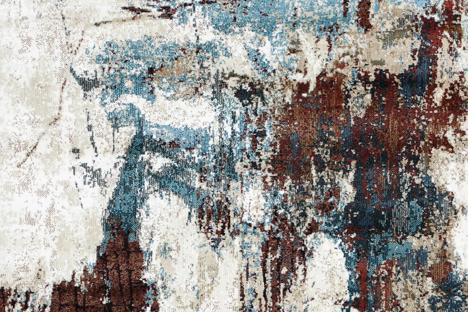 Modern Textured Blue Rugs