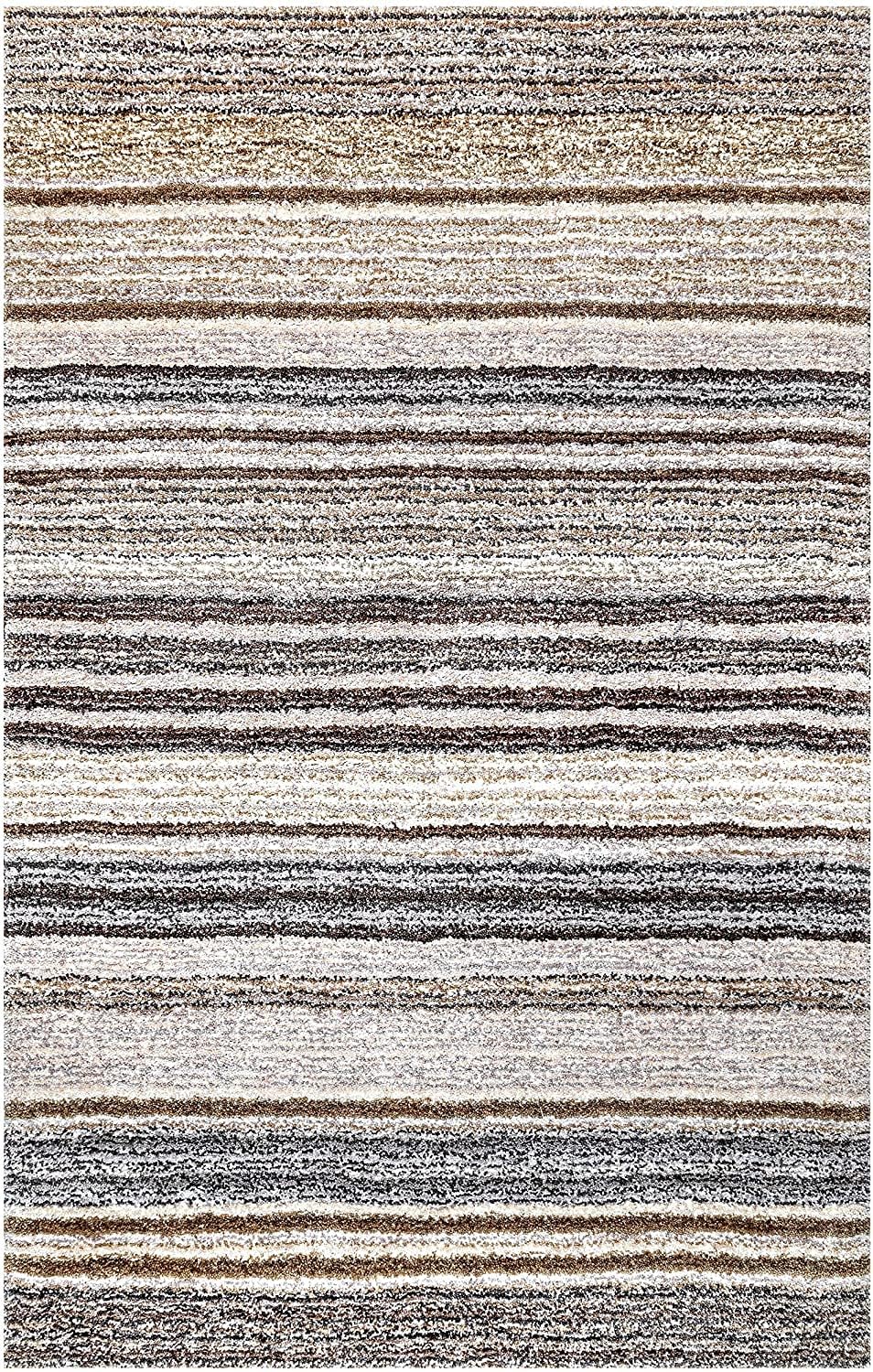 Warm Earth Tone Modern Area Carpet