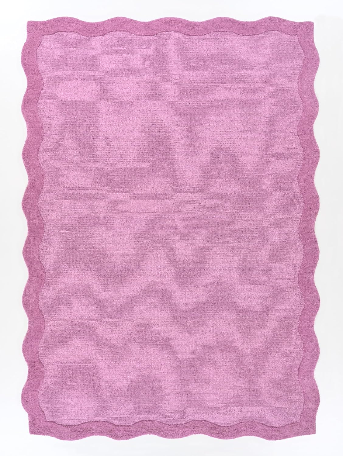 Designer Pink Wave Border Rug