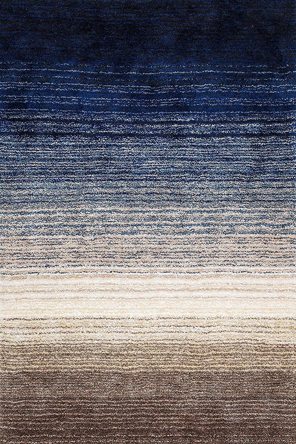 Modern Multi Tone Blue Floor Carpet