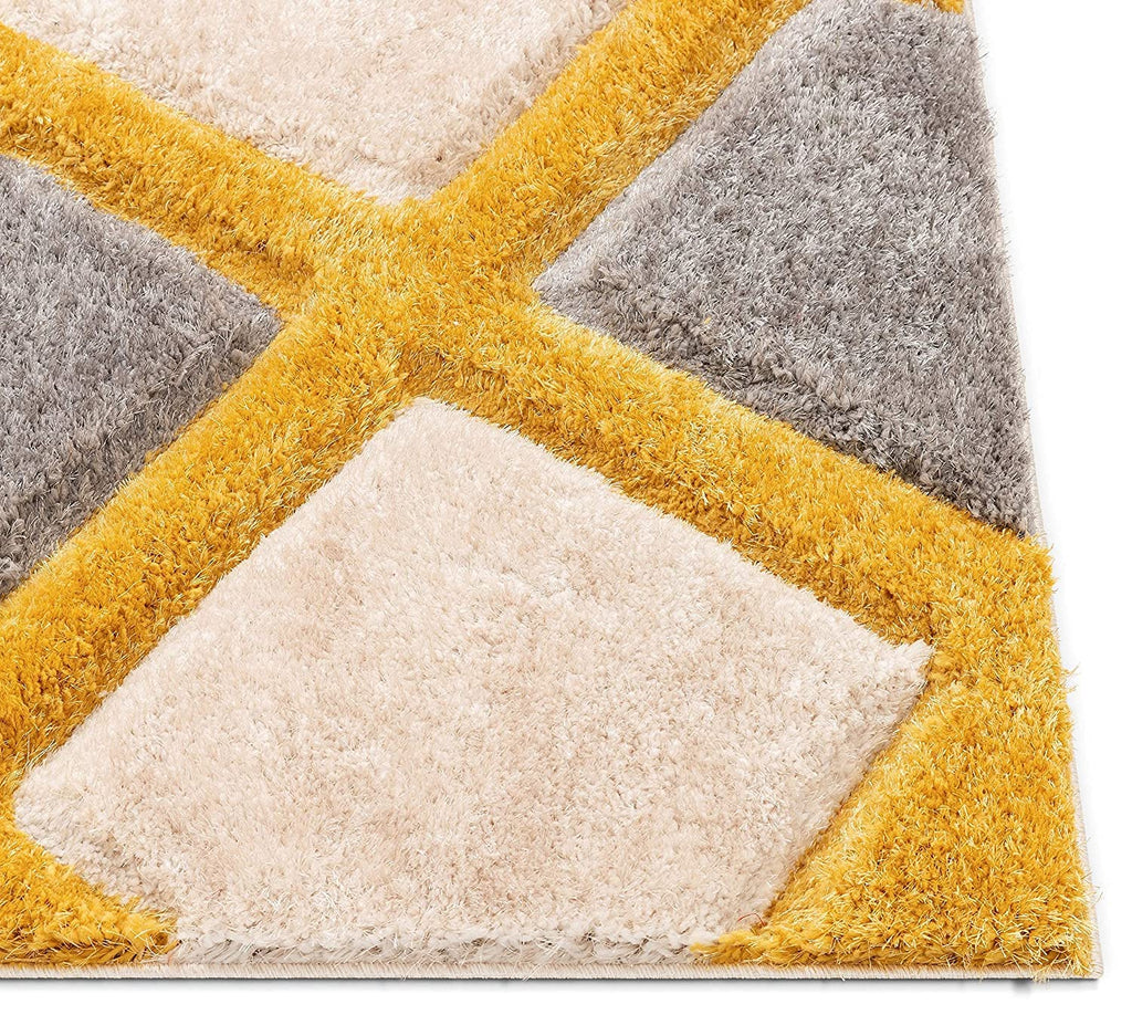 Contemporary Diamond Pattern Rug