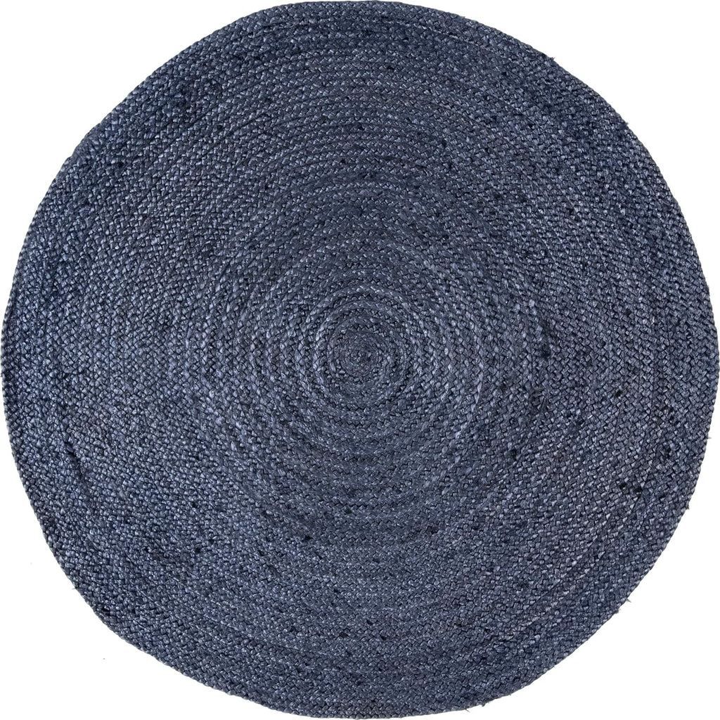 Contemporary Blue Jute Area Rug