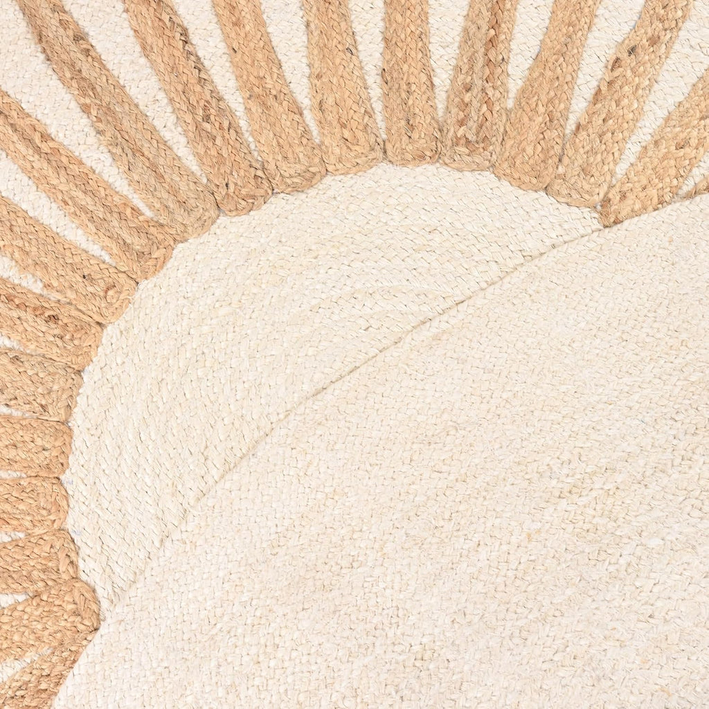 Sunburst Handwoven Round Jute Rug