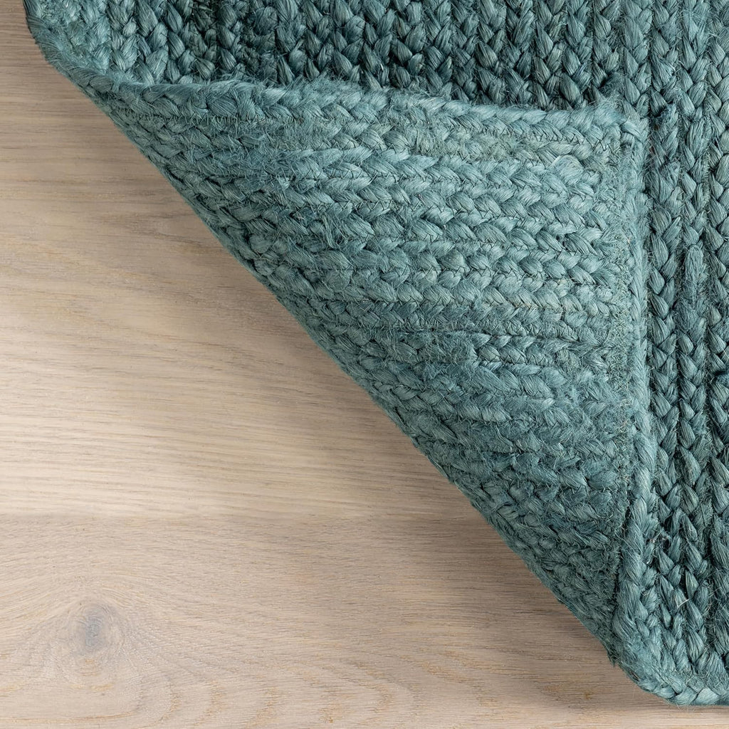 Teal Boho Jute Carpet