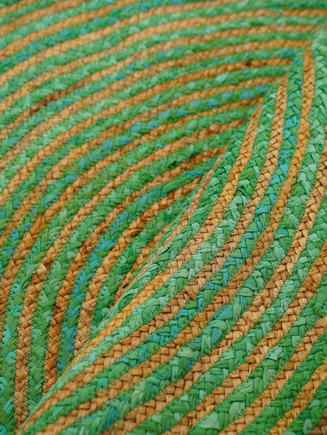 Premium Green Braided Jute Carpet