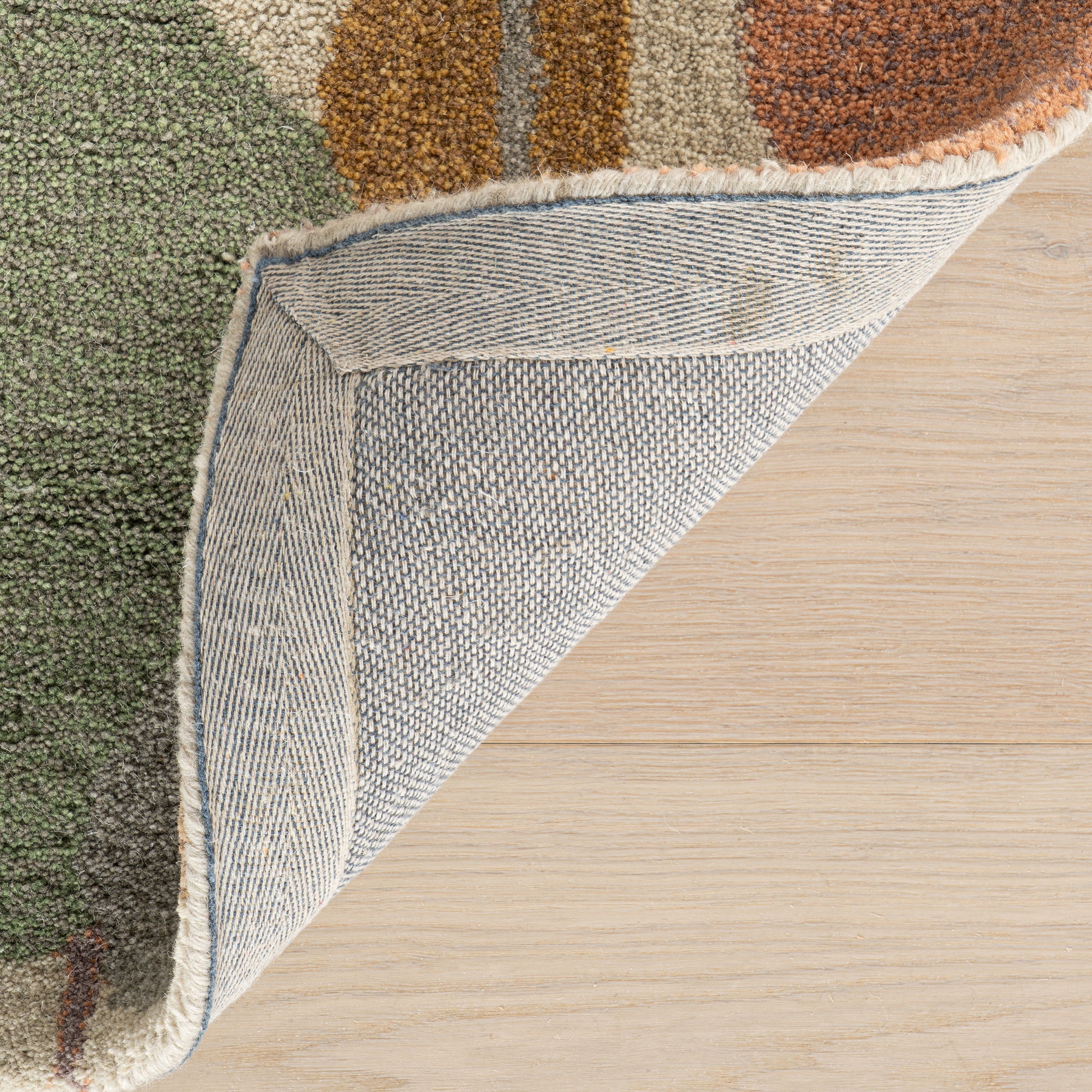 Multicolor Artisan Foliage Modern Rug