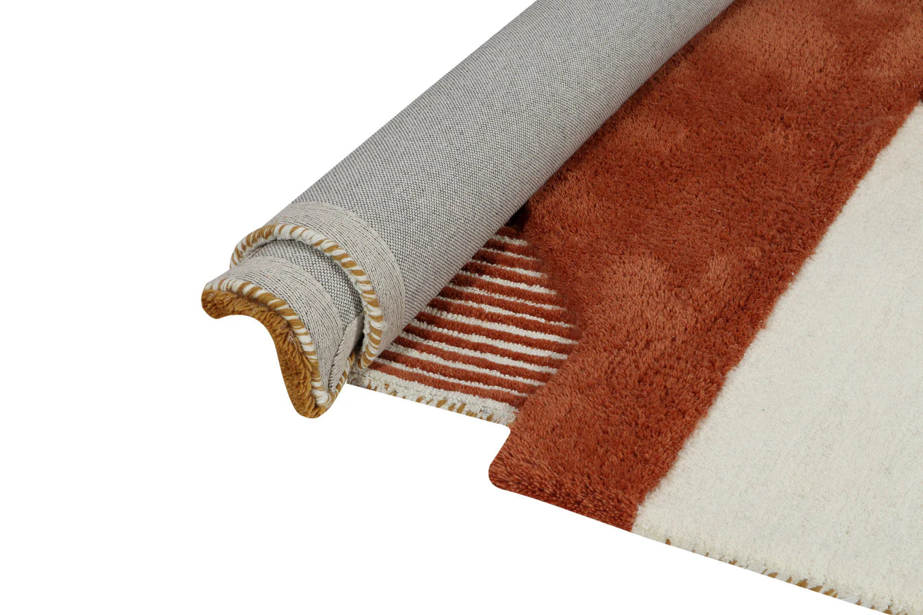 Rust Curated Linear Form Rug