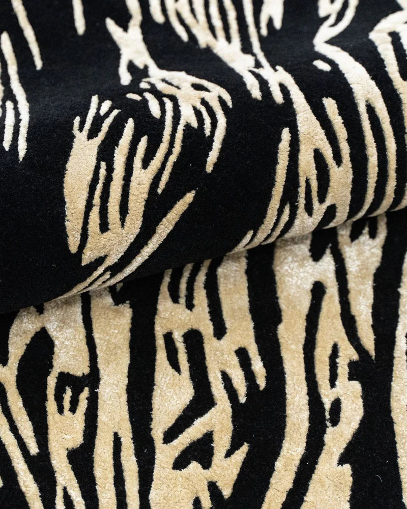 Woodgrain Waves Silk Rug