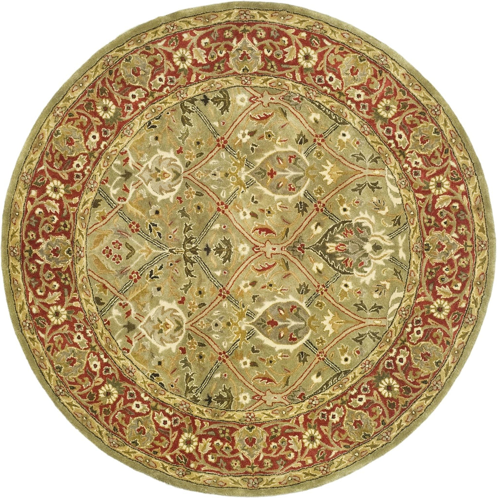 Export Quality Handmade Woollen Round Carpet – Timeless Floral Elegance