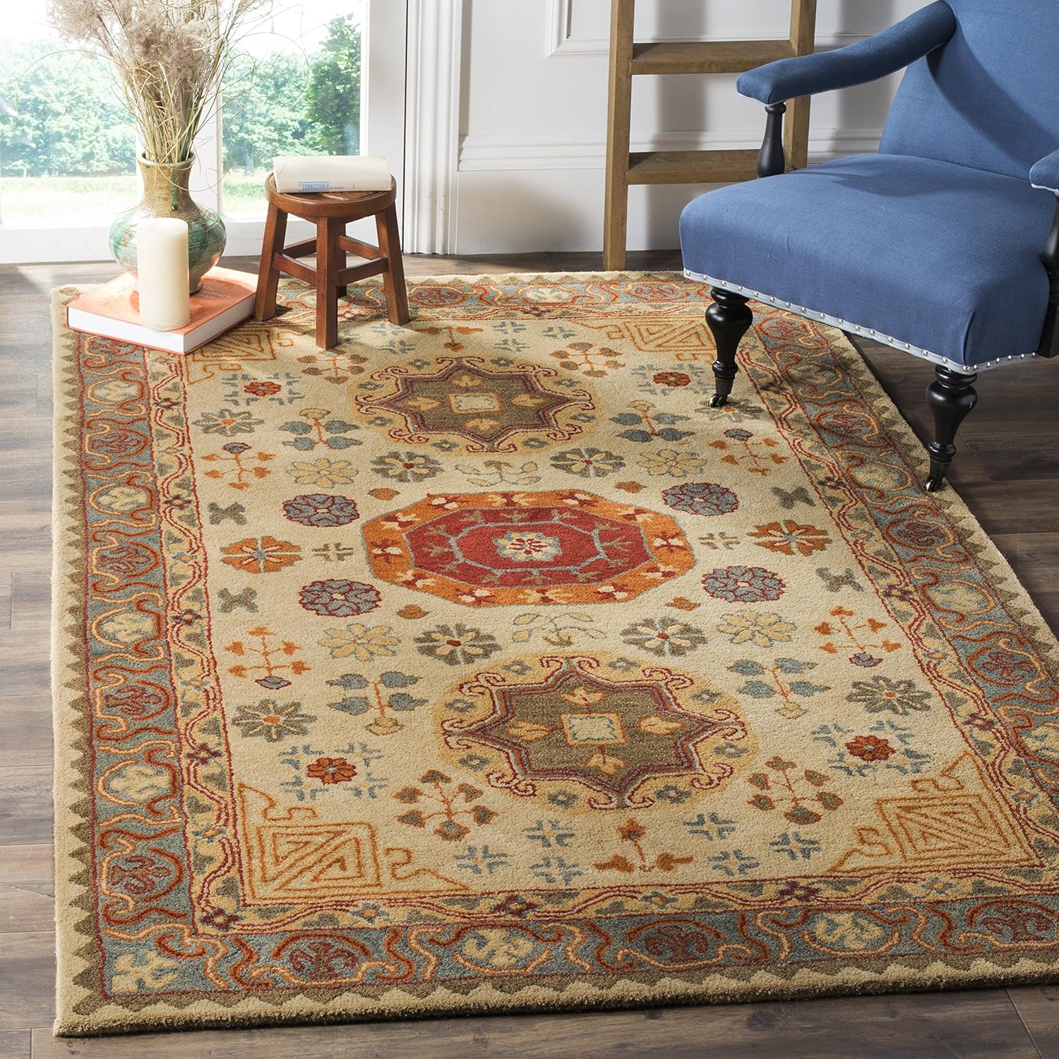 Beige Traditional Persian Rug