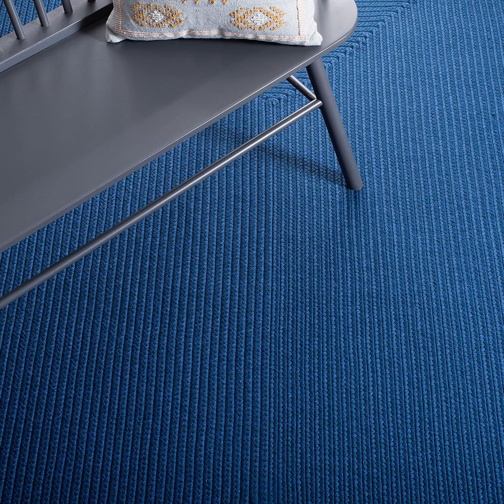 Solid Blue Jute Rug
