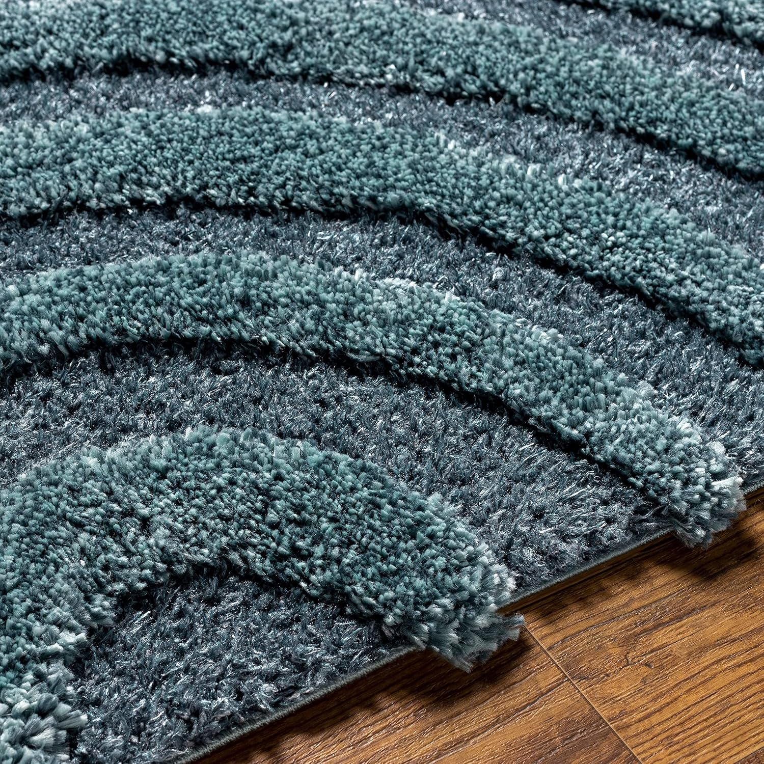 Contemporary Curve Blue Carpet & Rug