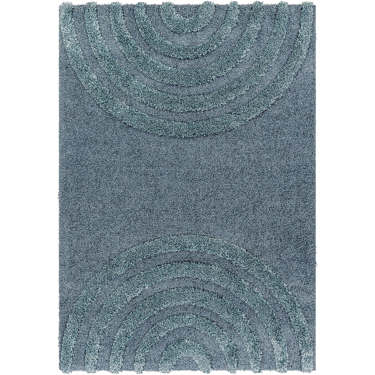 Contemporary Curve Blue Carpet & Rug