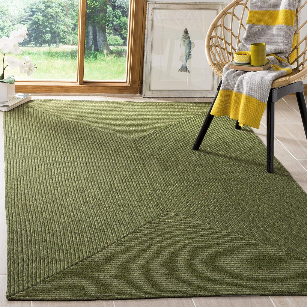 Green Handwoven Jute Carpet
