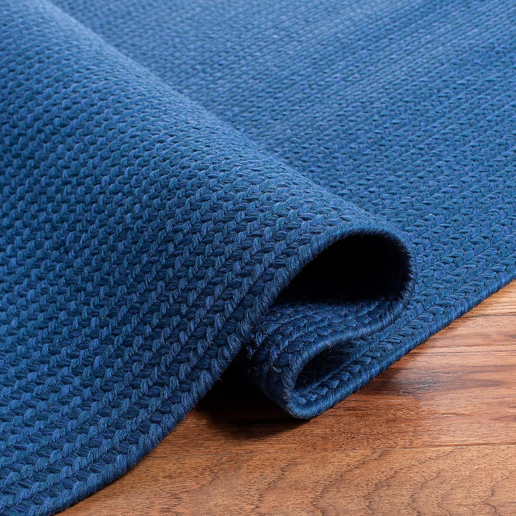 Solid Blue Jute Rug