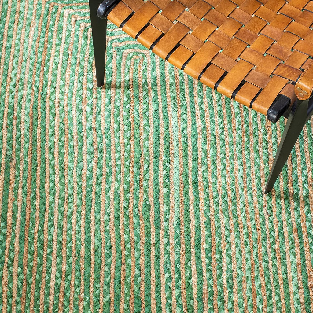 Modern Green Jute Carpet