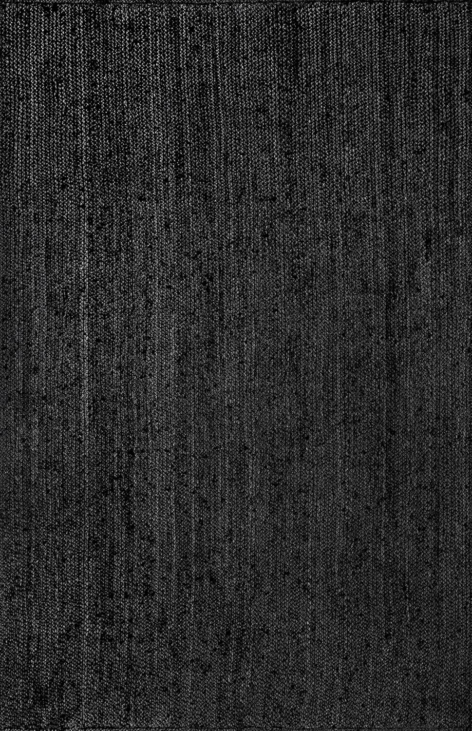 Black Braided Jute Rug