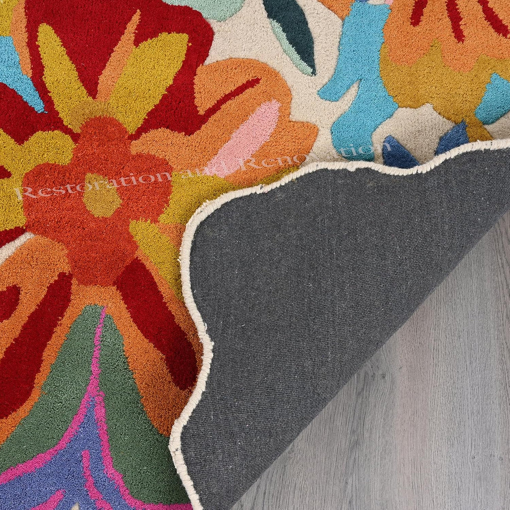 Bloom & Wave Modern Floral Area Rug