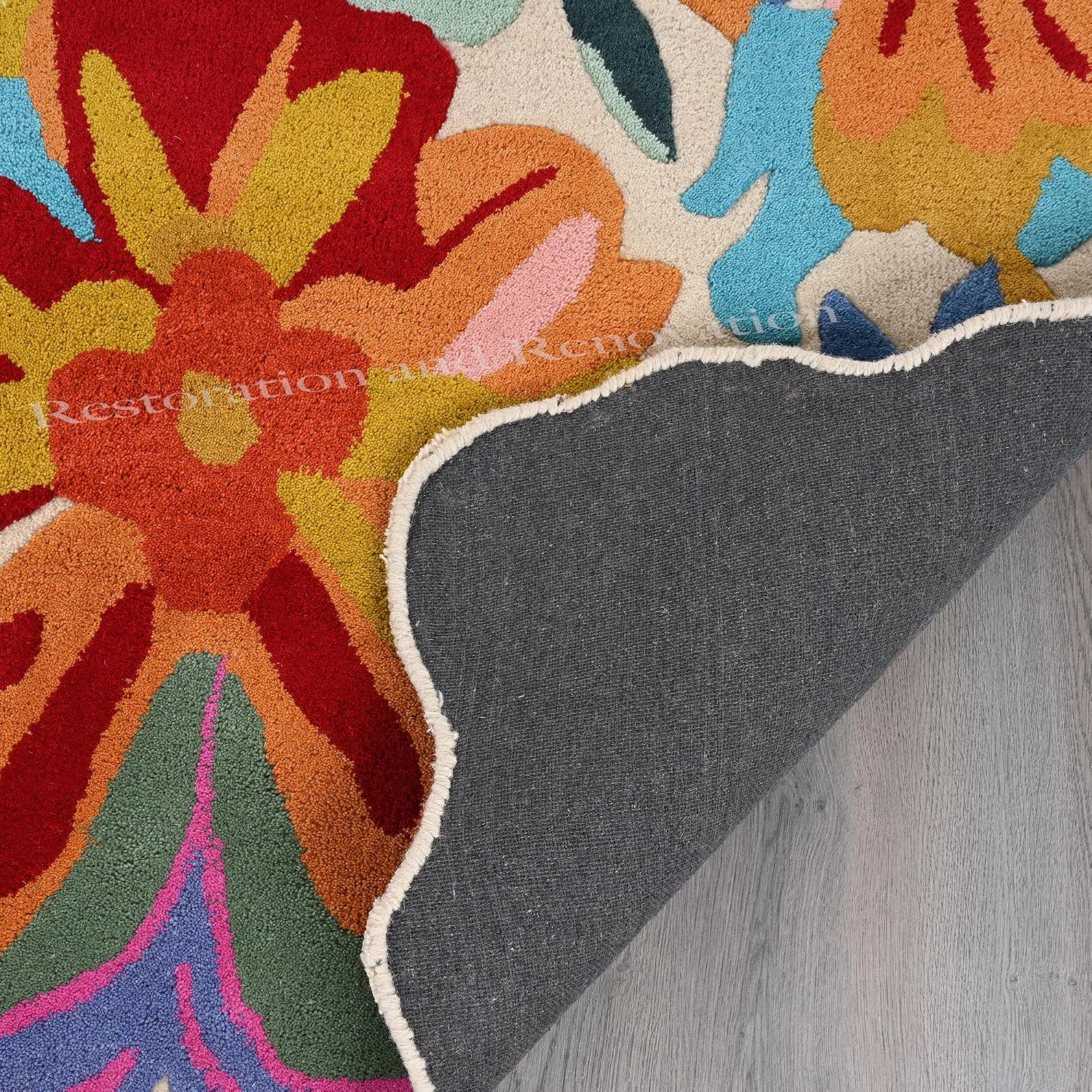 Bloom & Wave Modern Floral Area Rug