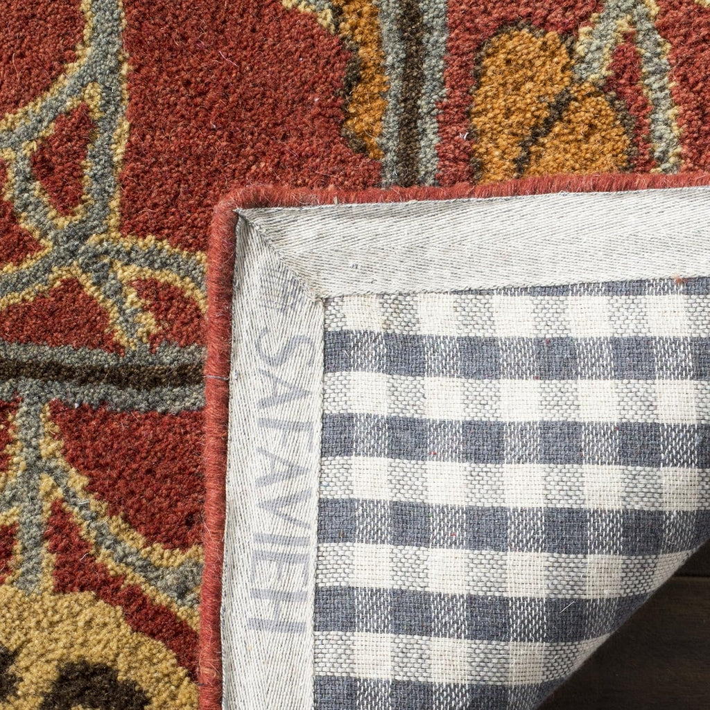 Terracotta Floral Vine Hand Tufted Wool Area Rug