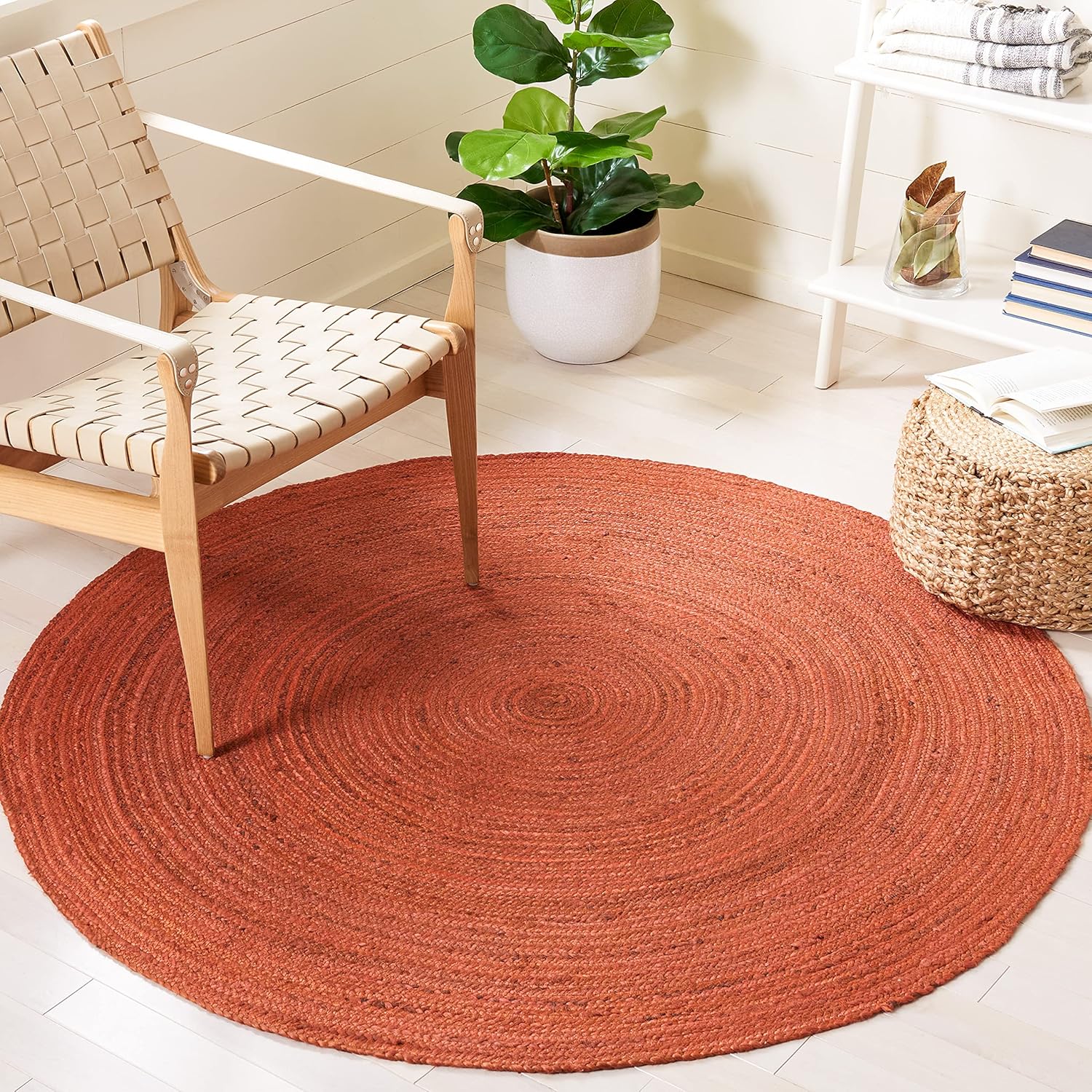 Burnt Orange Jute Rug