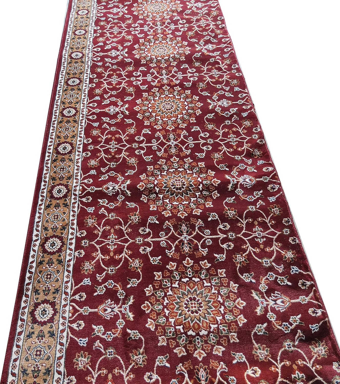 Opulent Red Medallion Mosque Carpet 1 Inch Pile