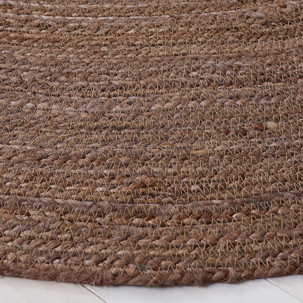 Solid Brown Jute Rug