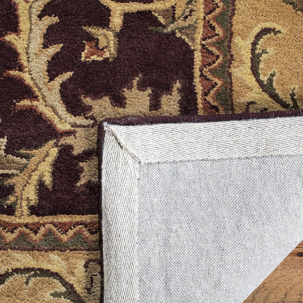 Classic Brown Persian Floral Pattern Area Rug