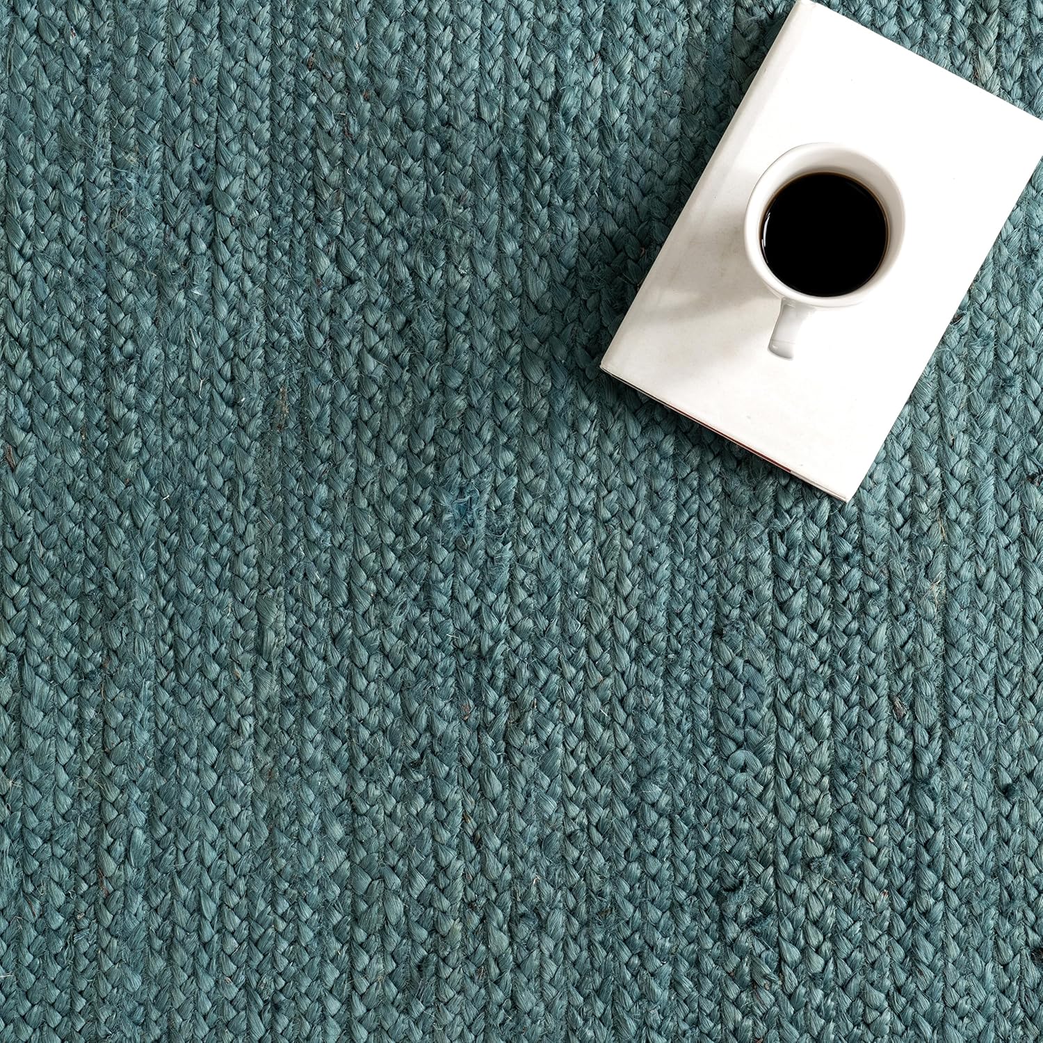 Teal Boho Jute Carpet