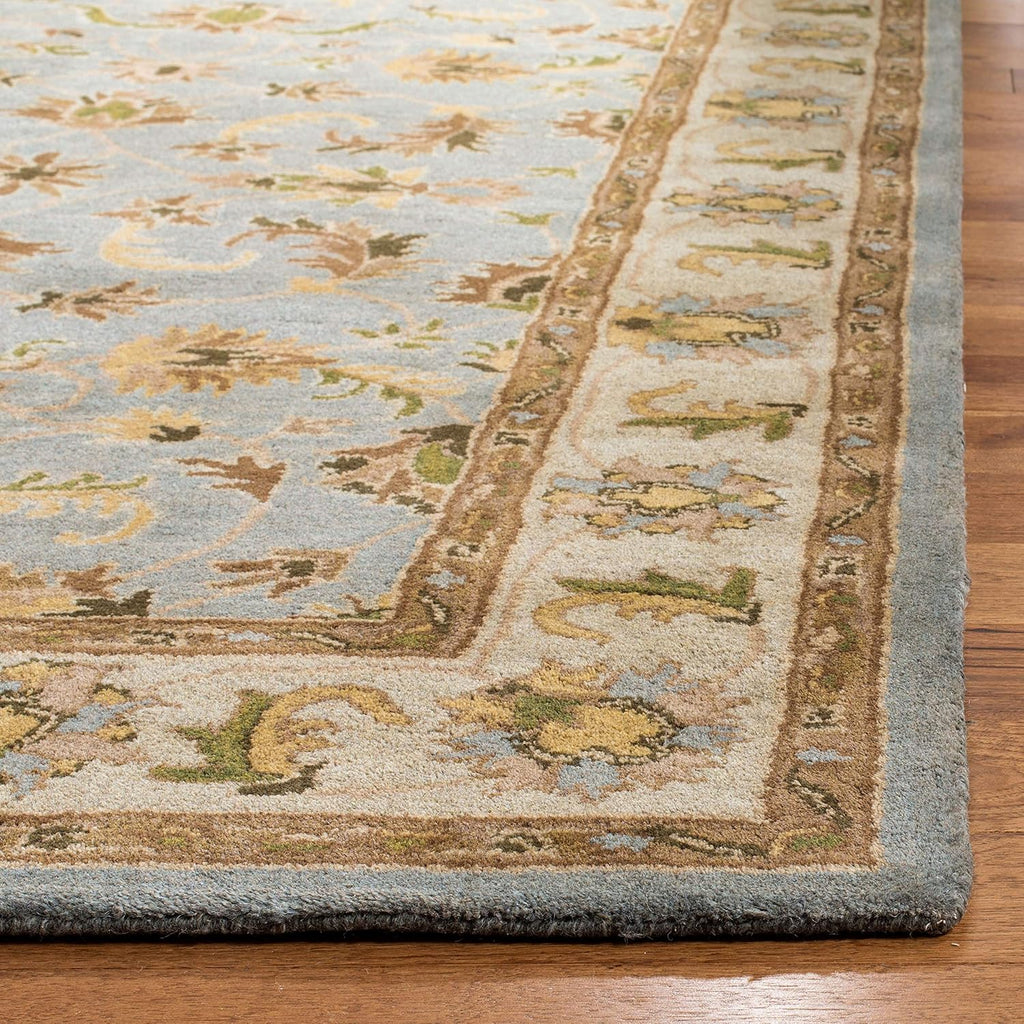 Traditional New Zealand Wool Floral Area Rug