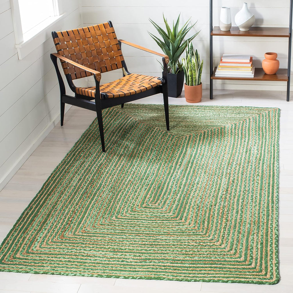 Modern Green Jute Carpet