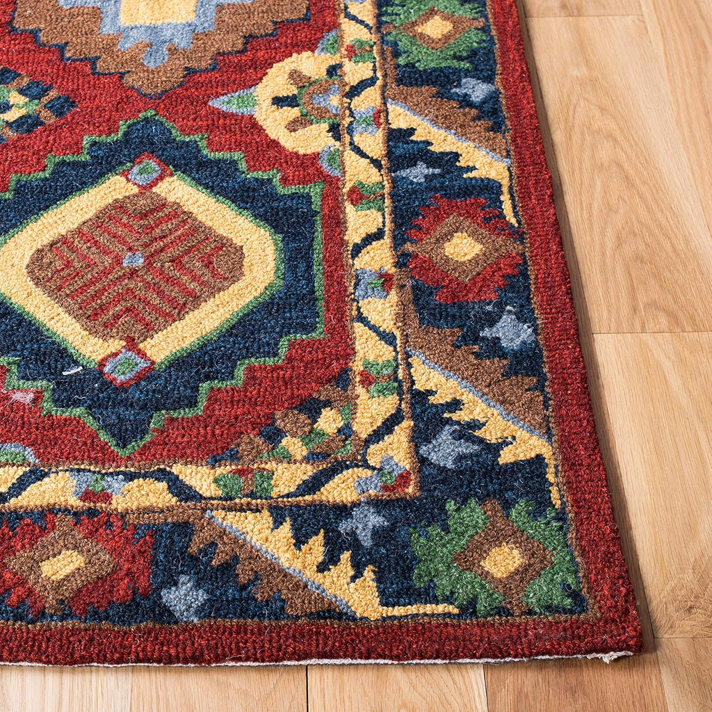 Multicolor Geometric Border Persian Carpet