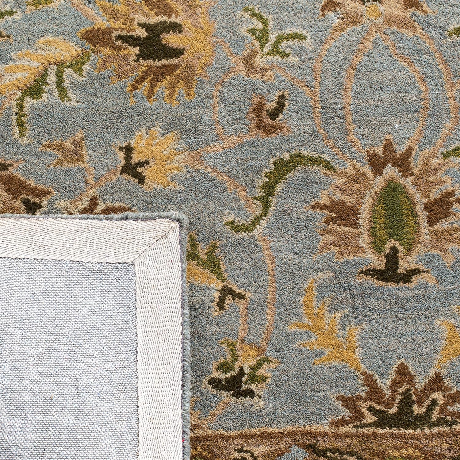 Traditional New Zealand Wool Floral Area Rug
