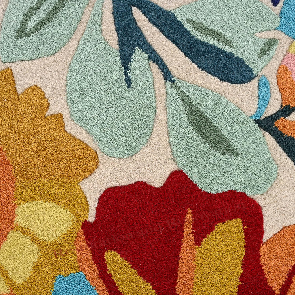 Bloom & Wave Modern Floral Area Rug