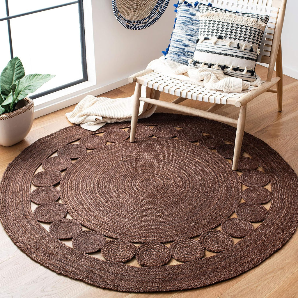 Chocolate Brown Natural Jute Rug