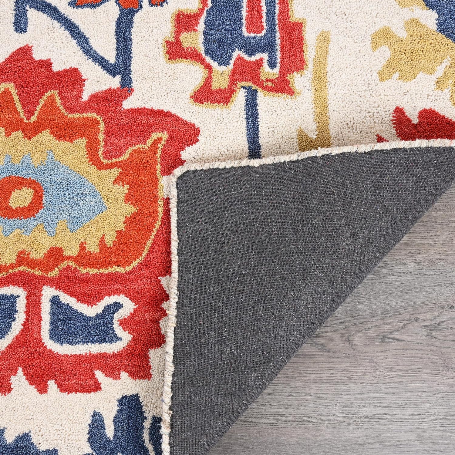 Contemporary Multicolor Designer Floral Area Rug