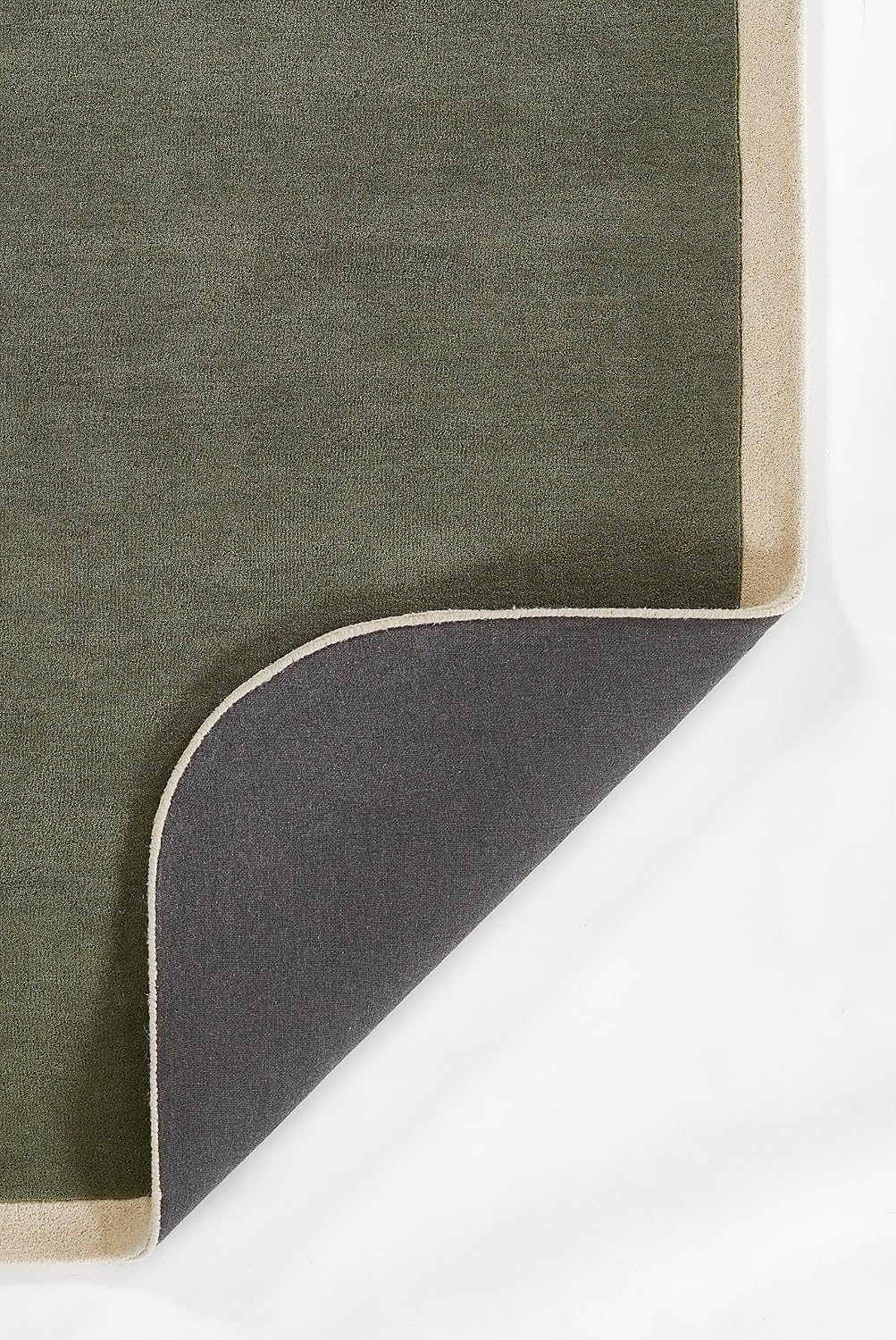 Elegant olive green center design Rug