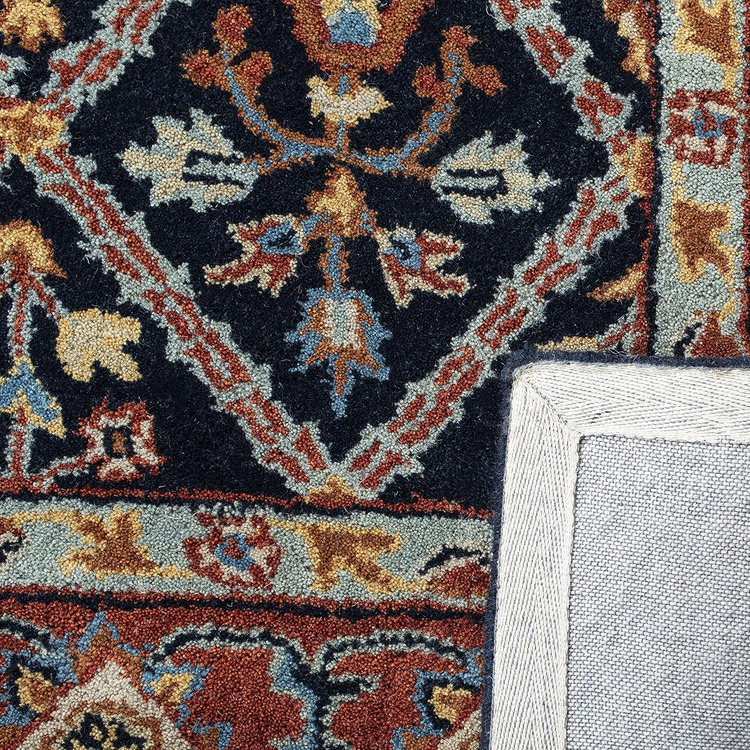 Classic Persian Lattice Hand Tufted Wool Area Rug