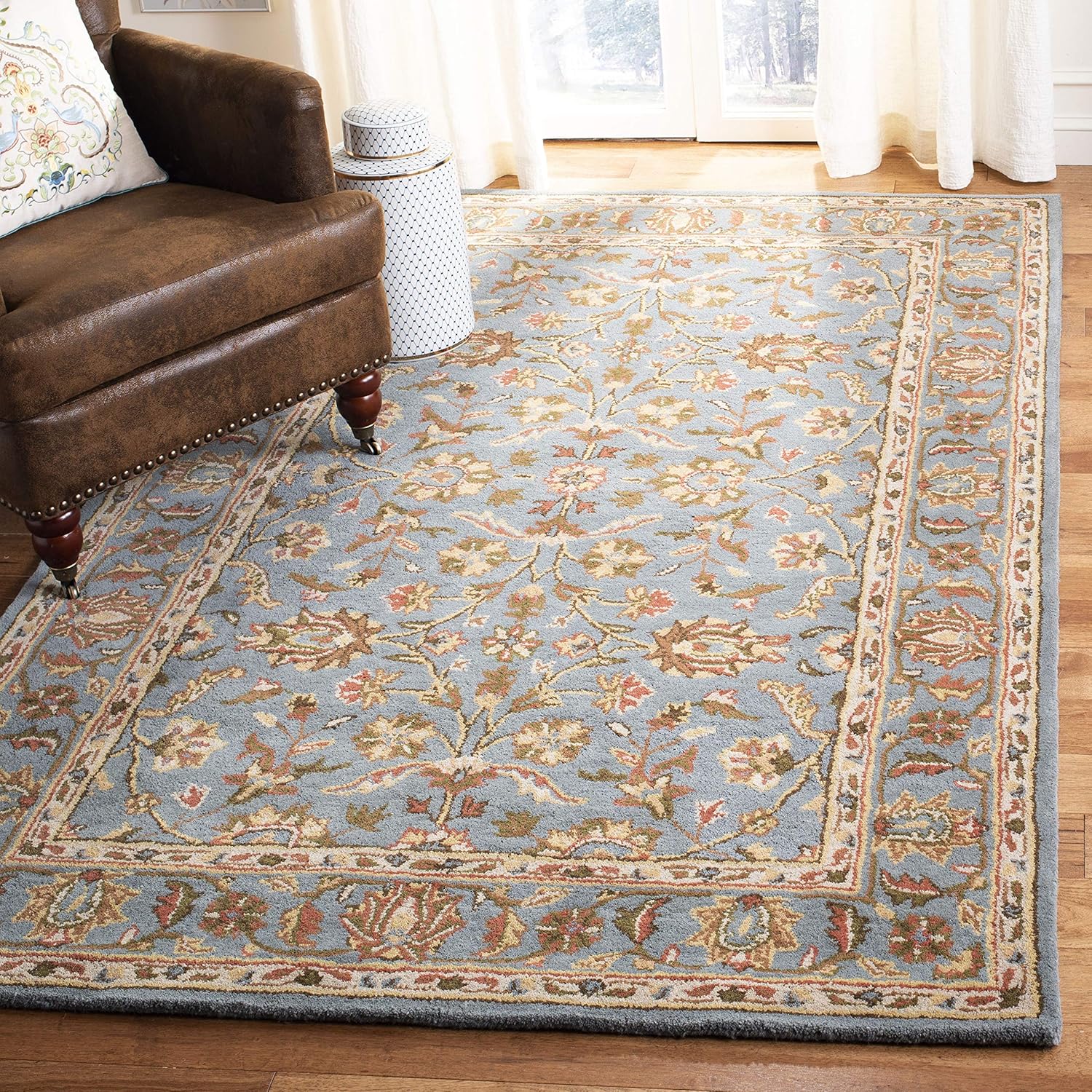 Classic Floral Border Rug