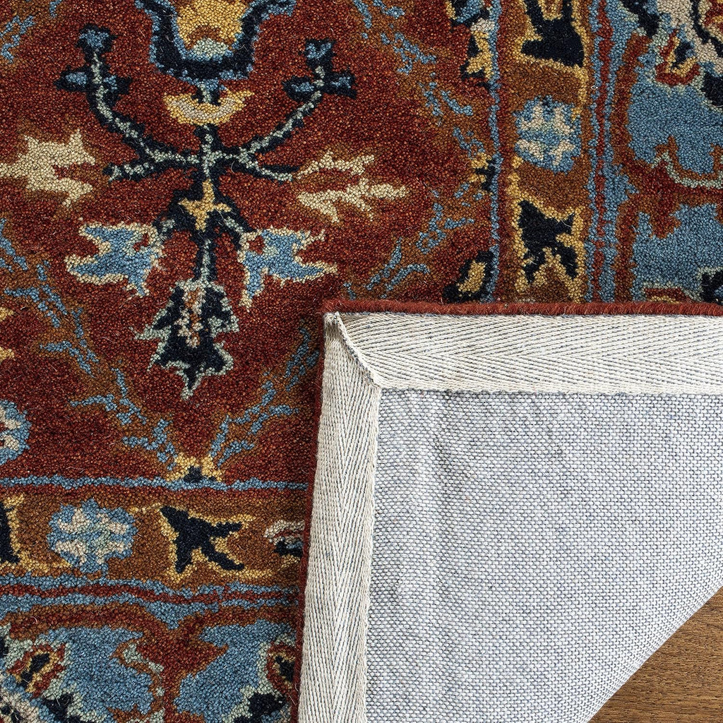 Rust Persian Diamond Trellis Hand Tufted Wool Area Rug