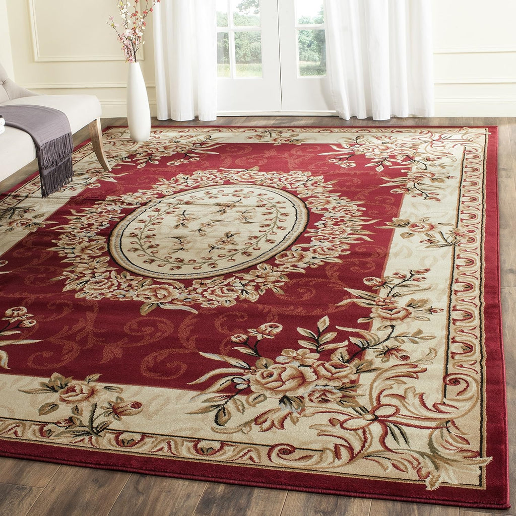 Classic Red Floral Medallion Rug