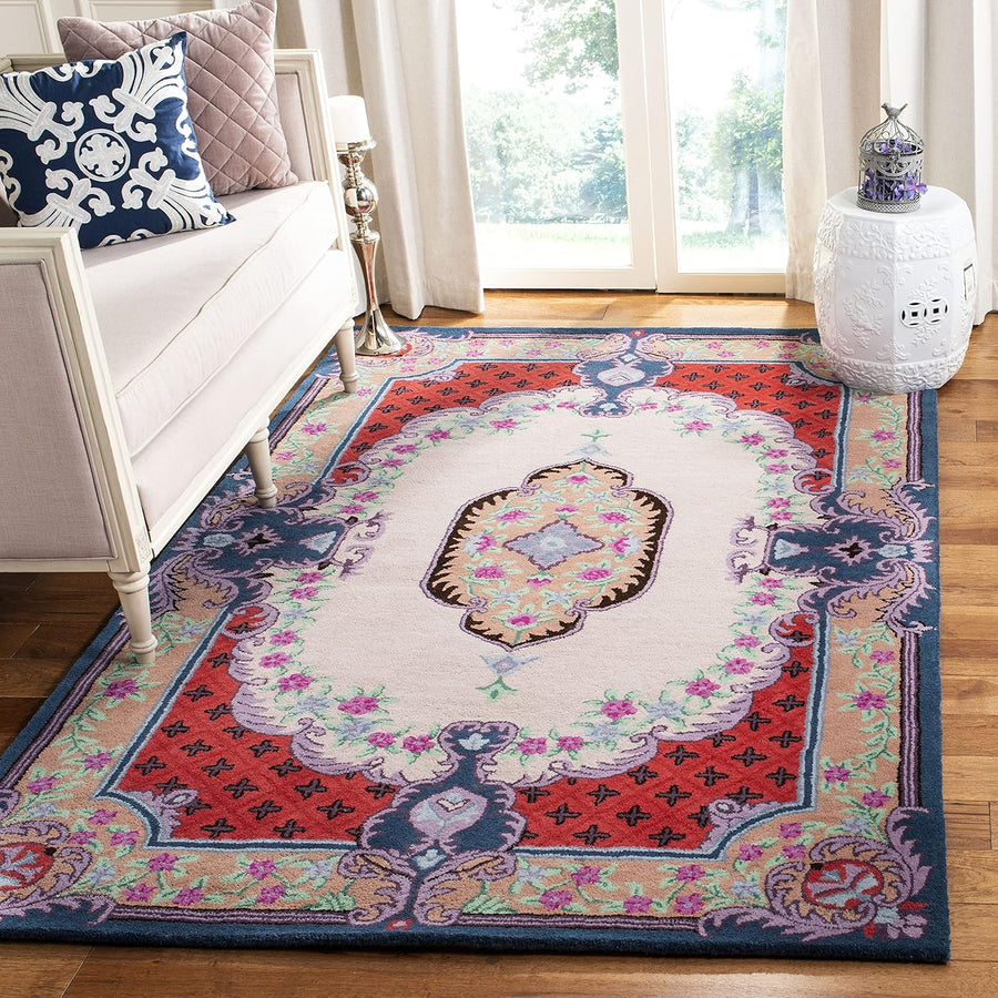 Antique persian floral area rug