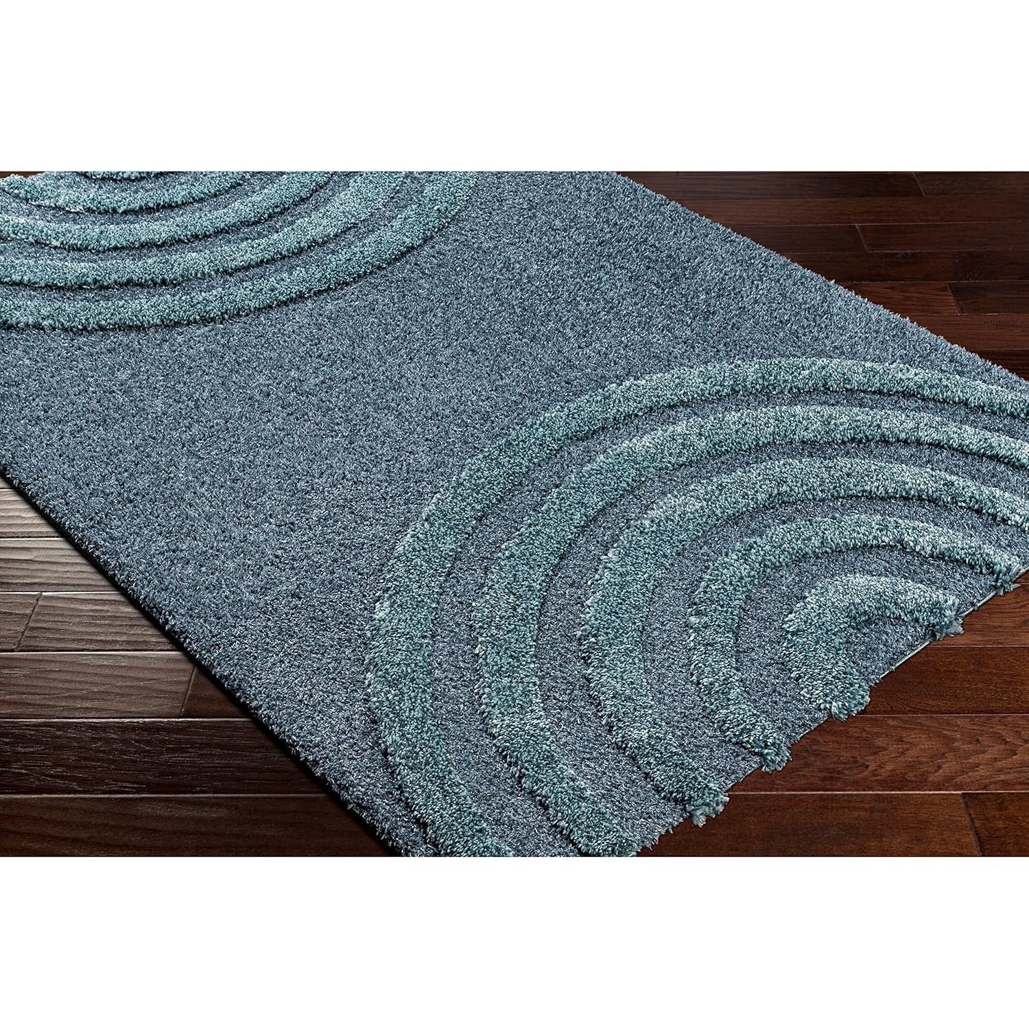 Contemporary Curve Blue Carpet & Rug