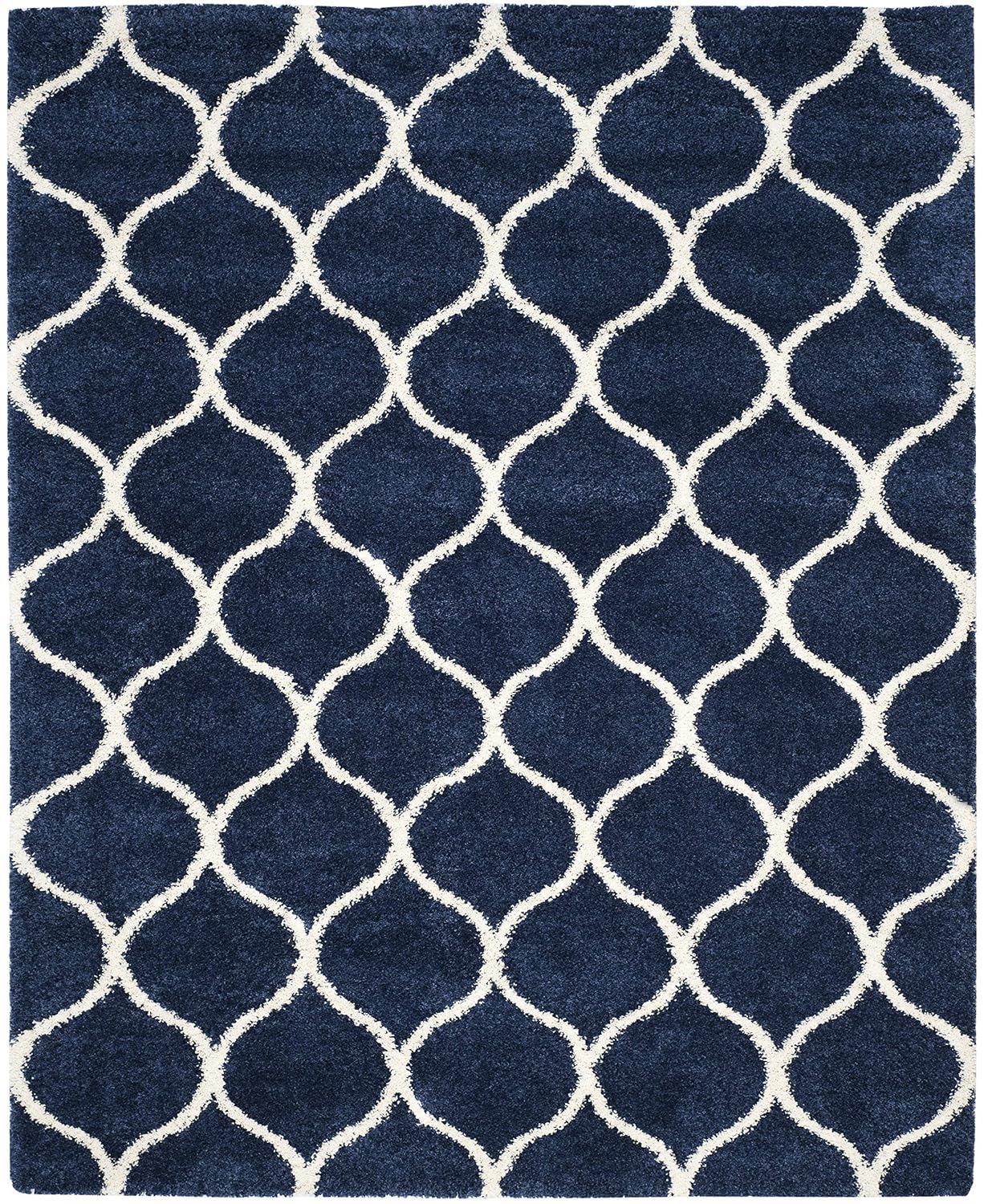 Ultra Soft Navy Trellis Carpet & Rug