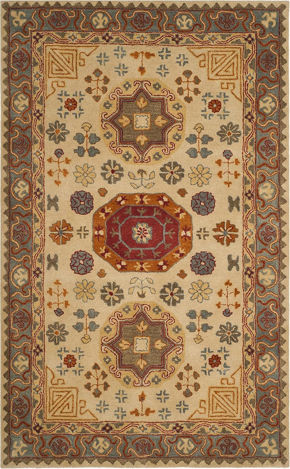 Beige Traditional Persian Rug