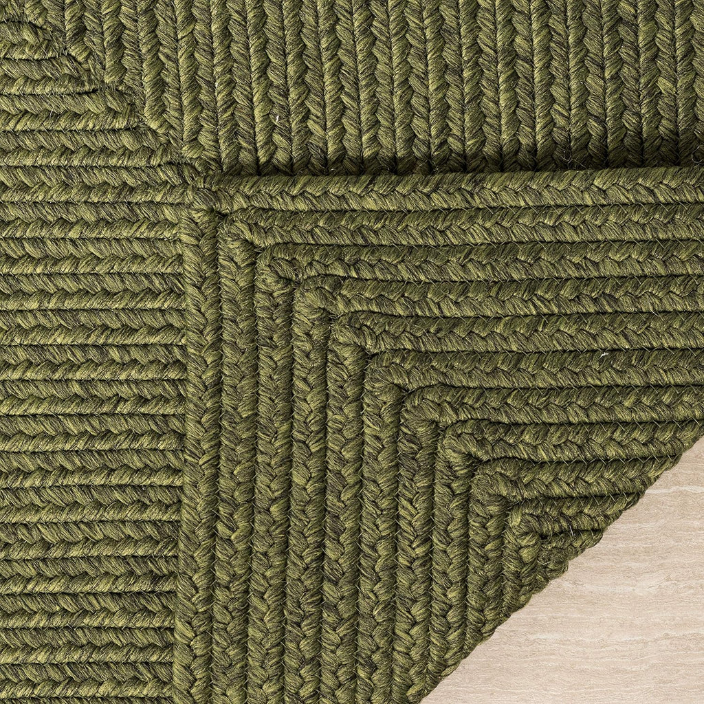 Green Handwoven Jute Carpet