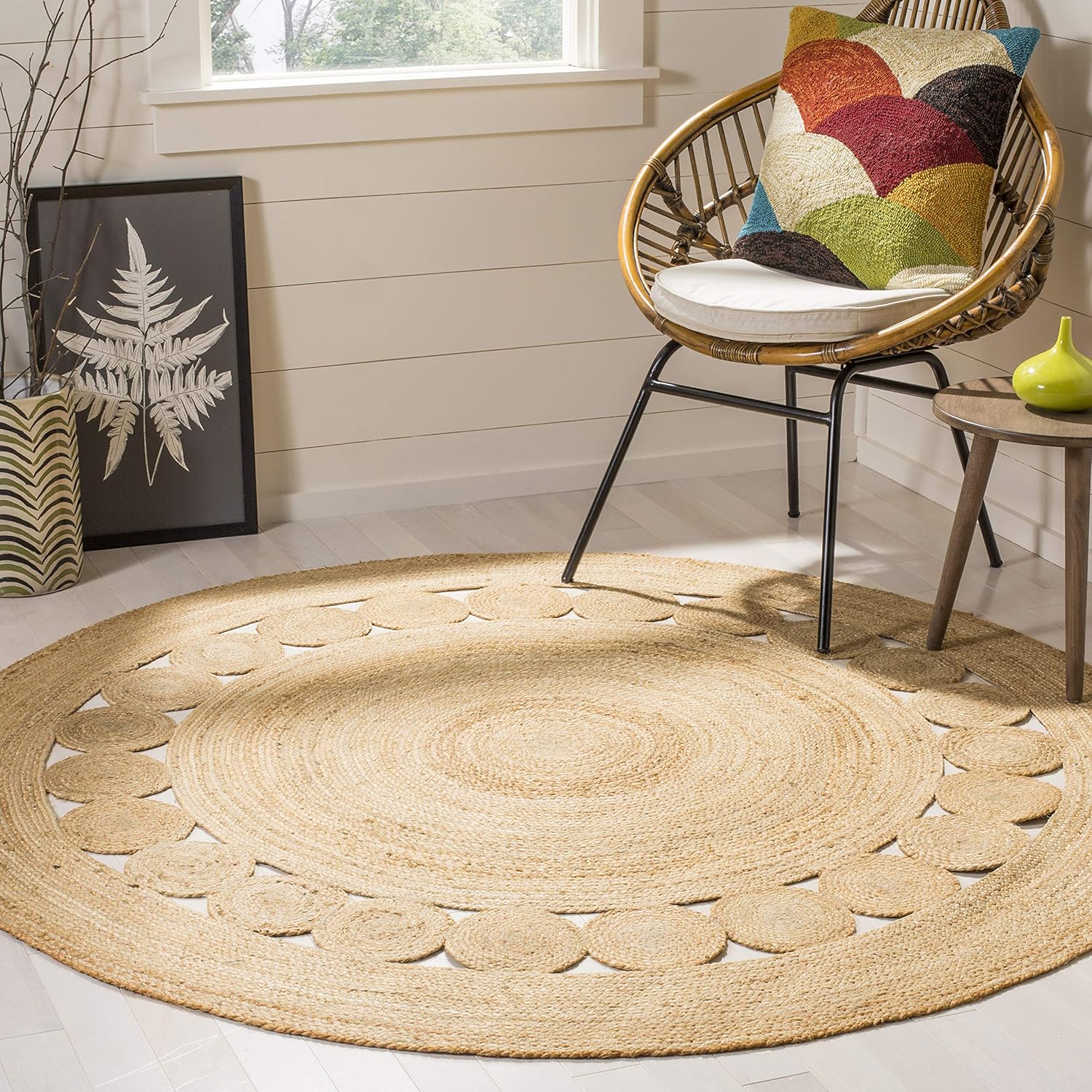 Decorative Openwork Jute Rug