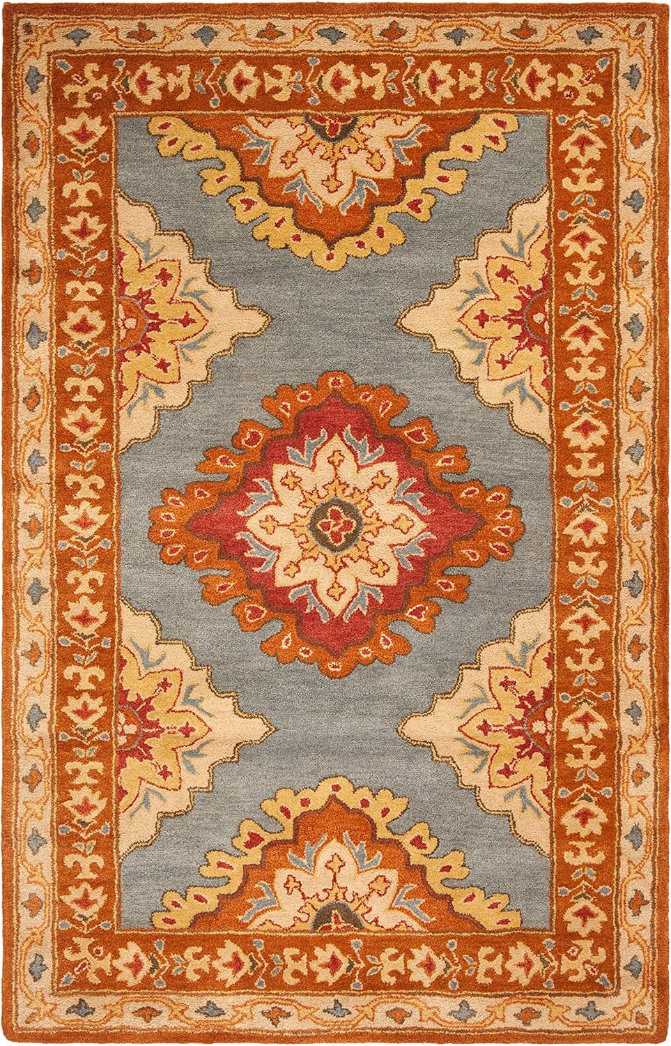 Decorative Blue Border Design Rug
